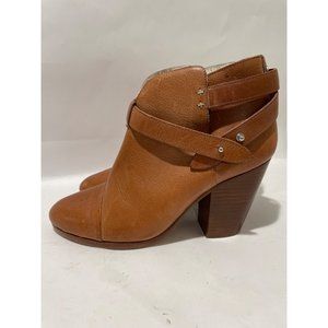 RAG & BONE WOMENS HARROW SHEARLING-LINED ITALIAN LEATHER ANKLE BOOTIES 40